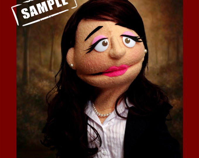 Female Puppet Custom Made Puppet Custom Puppets Puppet Maker Etsy