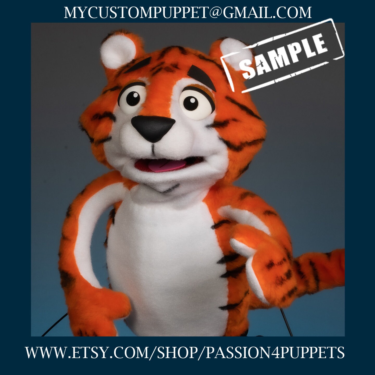 Muppet Tiger Custom Designed Tiger Puppet Made to Order Muppet Professional Custom ...