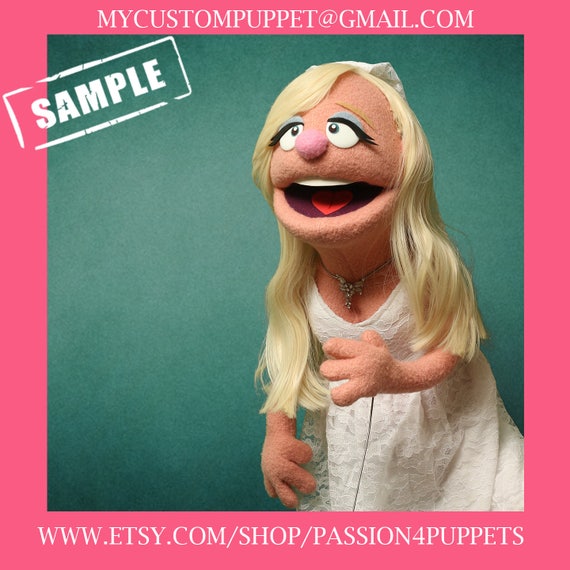 Hand Puppets Custom Professional Rod Hand Puppet in Antron Fleece From