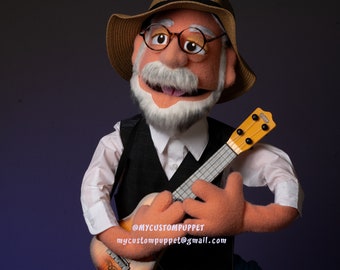 puppet Professional Male Puppet Rod Hand "muppet type" From Your Design or Ours! custom made  , portrait puppets , puppets , man puppet