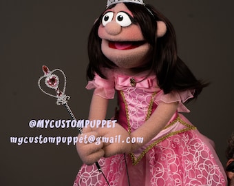 Nach Maß Märchen Prinzessin Professionelle Puppe Porträt Muppet Puppe maßgeschneiderte Puppe halben Körper
