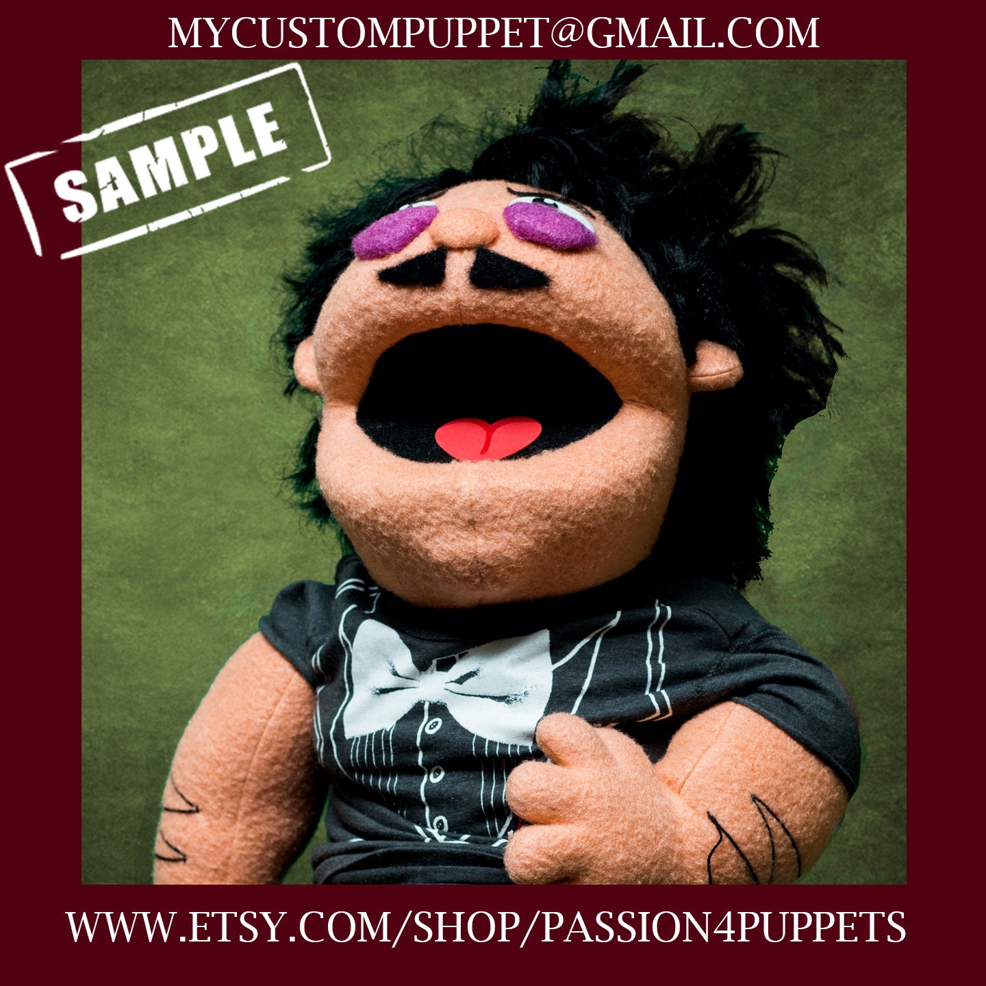 Custom Professional Rod Hand Puppet | Muppet Type Puppet 