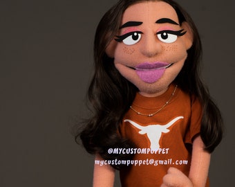 Custom made lookalike Female puppet portrait Muppet Puppet custom made puppet