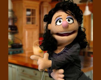 Custom Professional Rod Hand Puppet in muppet Fleece From Your Design or Ours! custom puppets , pro puppets , portrait puppets, half body
