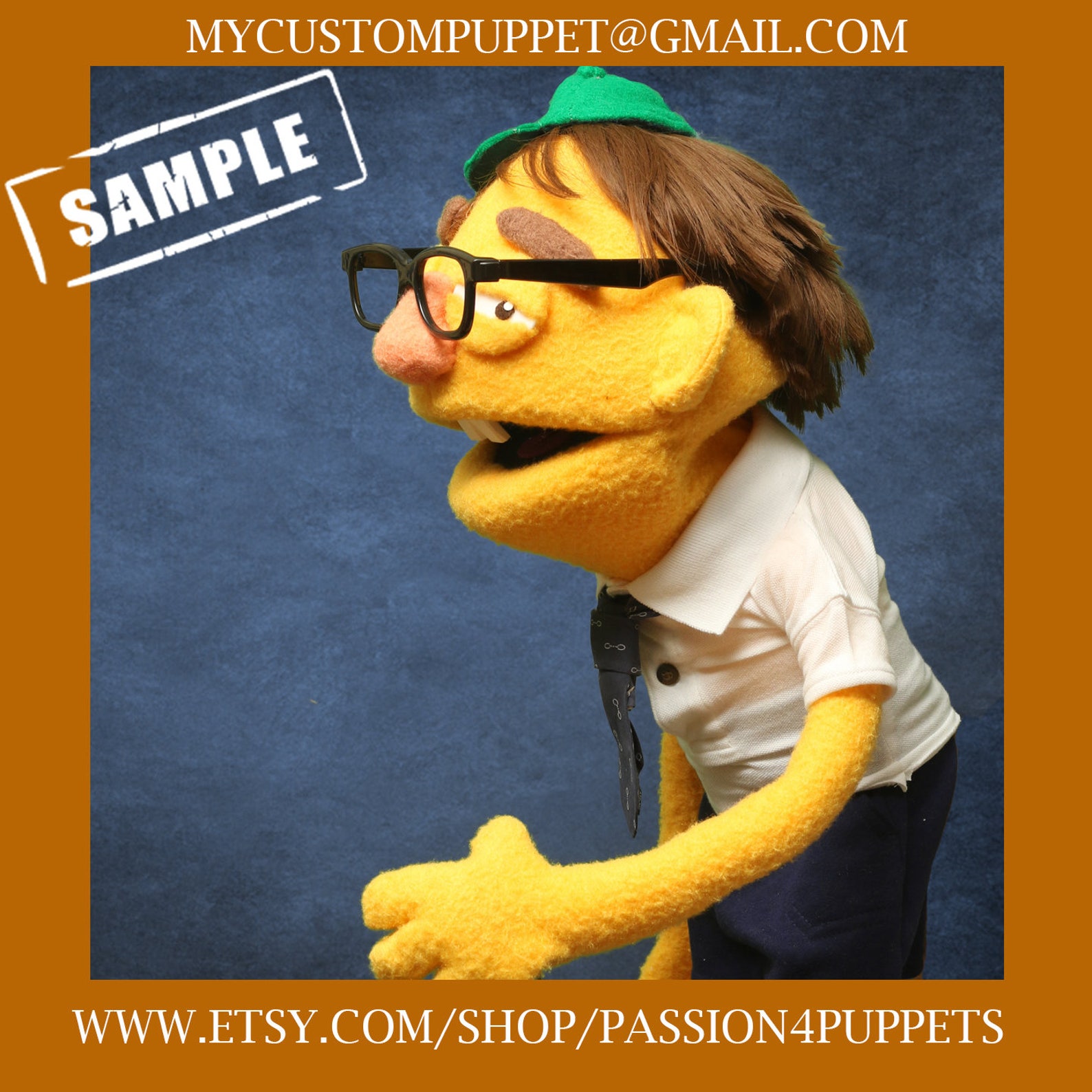 Custom puppet Professional portrait Puppet in antron Etsy