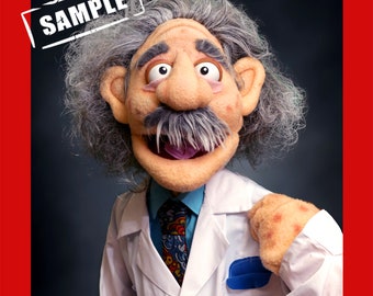 Custom made puppet, Custom puppets, glove puppets, puppets, puppet patterns, how to make a puppet, lookalike puppet scientist
