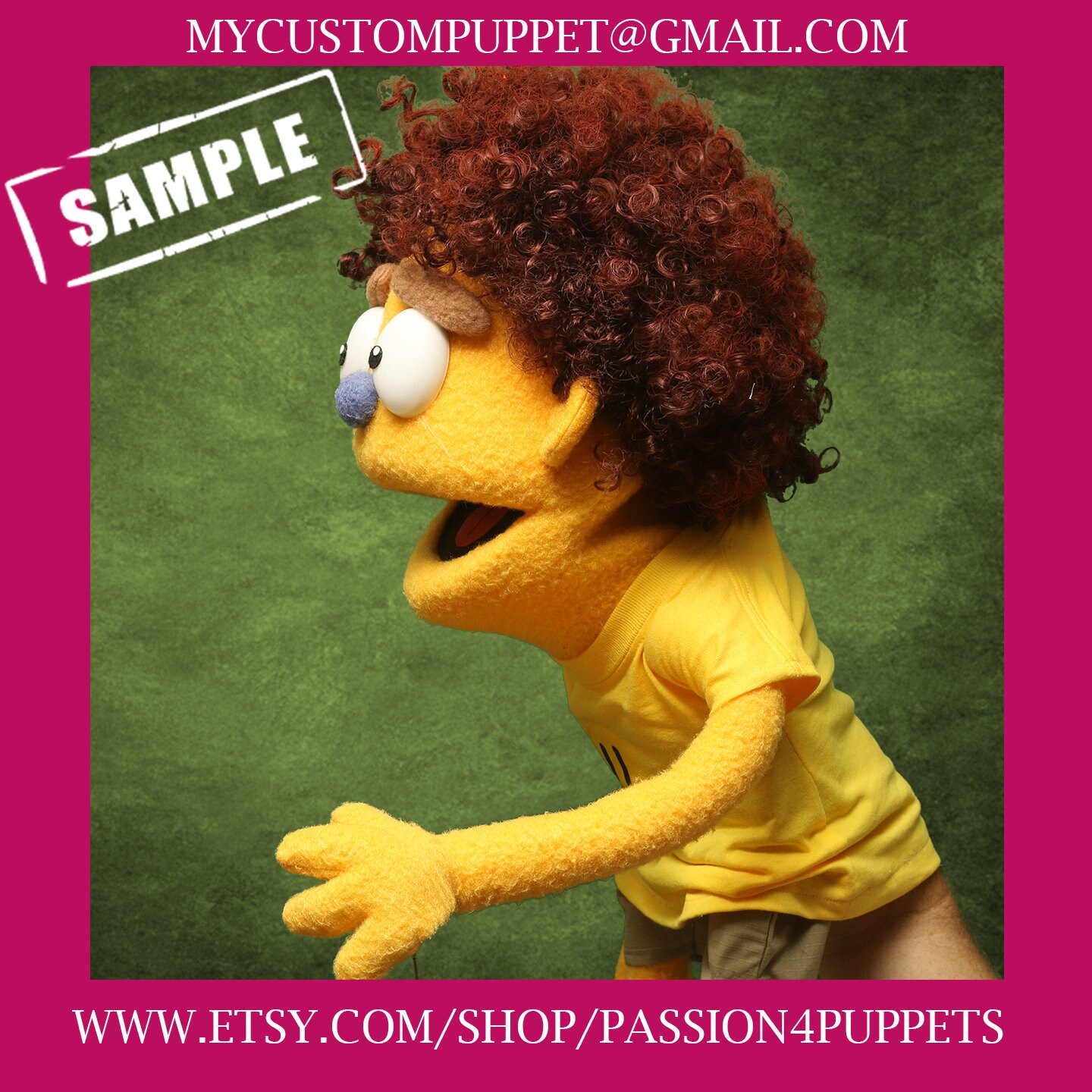 Custom Professional Rod Hand Puppet in Antron Fleece From Your Design ...