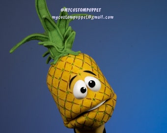 Custom made character puppet , puppets, pineapple fruit puppet, puppet props