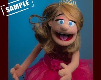 Custom Professional Rod Hand Puppet in Antron Fleece From Your Design or Ours! custom puppets , pro puppets , portrait puppets ,
