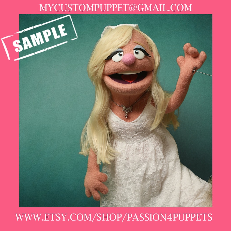 Lace Puppet Custom Bridal Puppet, Made to Order for Your Wedding. Bride and Groom ...