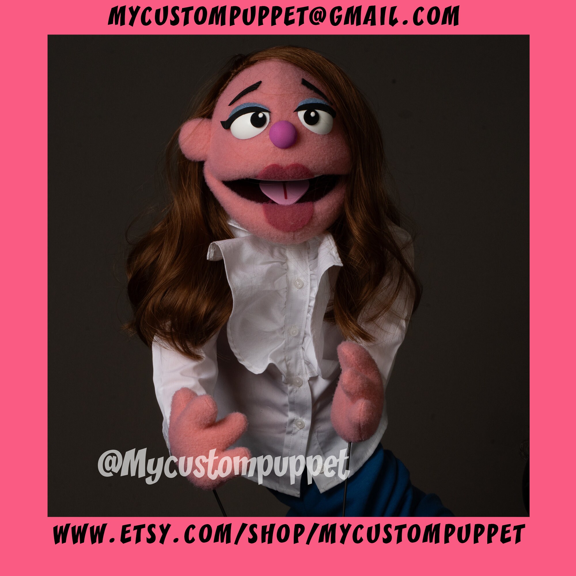 Custom Professional Female Puppet Rod Hand Puppet From Your Design or ...