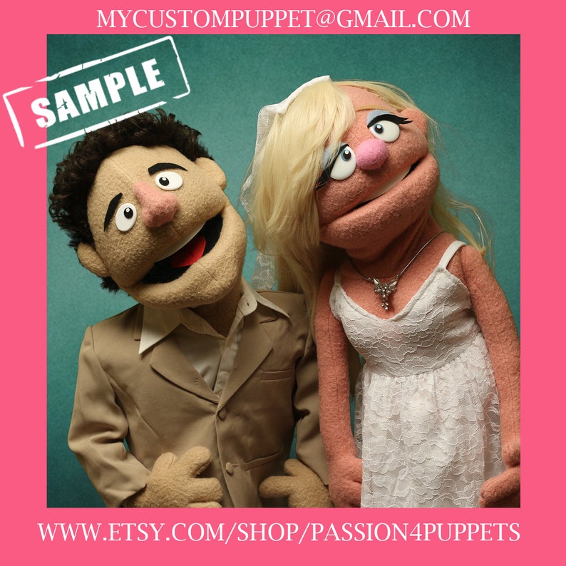 Custom Bridal Puppet, Made to Order for Your Wedding. Bride and Groom ...