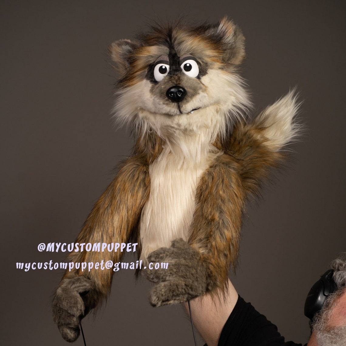 Custom Professional Animal Puppet Muppet, Wolf Puppet Custom Made ...