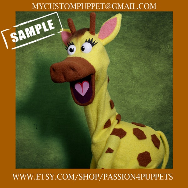 Custom Professional " Animal puppets  "  Your Design or Ours! Or Portrait puppets personalized puppets