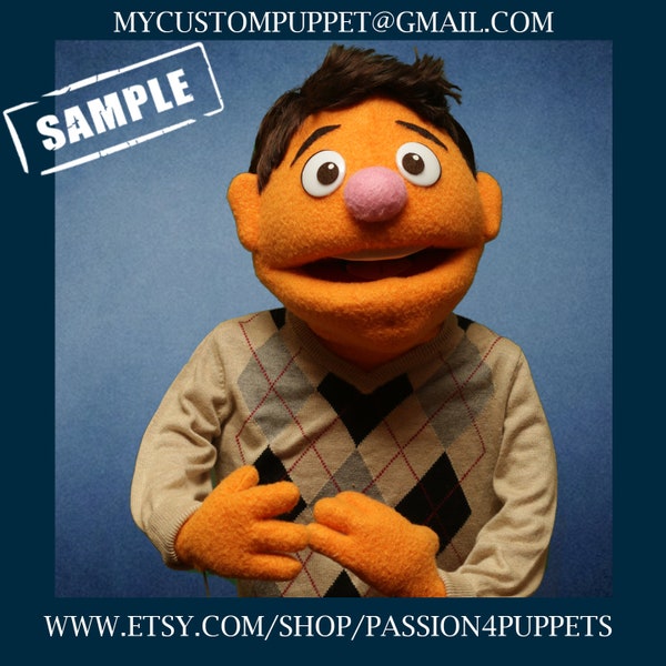 Custom Professional " muppet type puppet "  Your Design or Ours! Portrait puppets personalized puppets custom made puppet