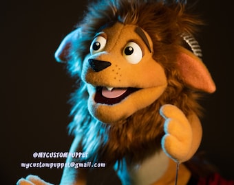 Custom Look Creature Puppenporträt Muppet Typ Puppet maßgeschneiderte Puppe Löwen halben Körper