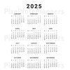 Calendar 2025 Png Sublimation Calendar Transparent Background Printable ...