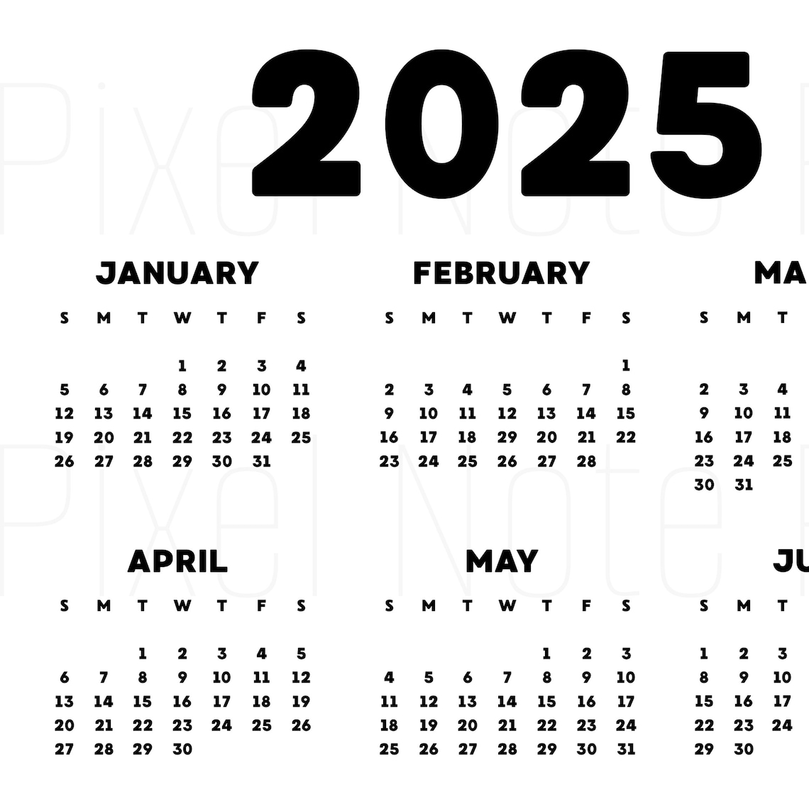 Calendar 2025 Png Sublimation Calendar Transparent Background