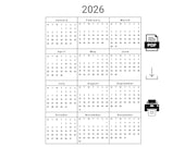 2026 Vertical Calendar: PDF Format (Digital Download)