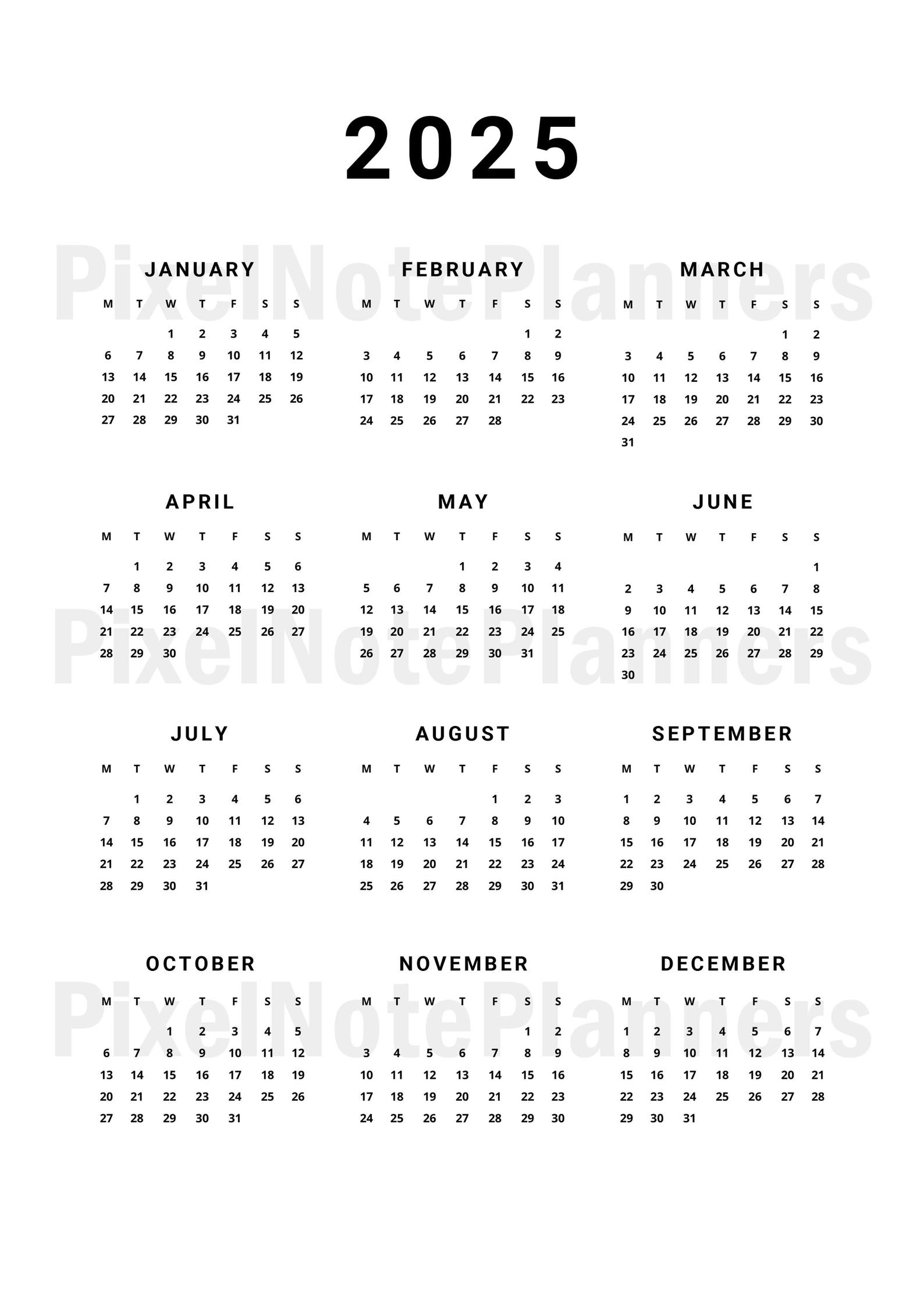 Calendar 2025 Png Jpg, Vertical Calendar Png, 2025 Calendar, Calendar