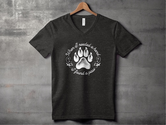 Paw Print V-Neck Tee: Animal Rescue Shirt, Pet Lover Gift