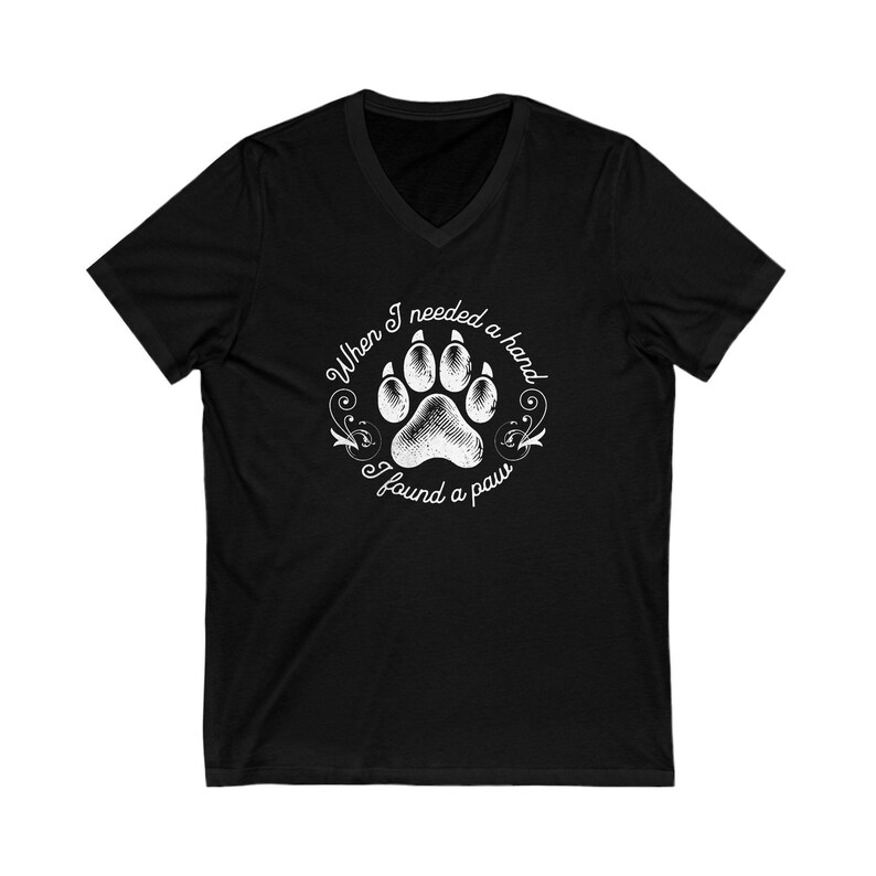 Paw Print V-Neck Tee: Animal Rescue Shirt, Pet Lover Gift image 8