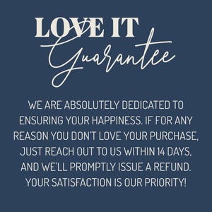 Love It Guarantee Sign, Customer Satisfaction Quote, Positive Message Print, Motivational Wall Art, Refund Policy Poster