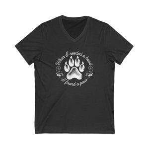Paw Print V-Neck Tee: Animal Rescue Shirt, Pet Lover Gift image 7
