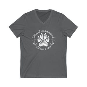 Paw Print V-Neck Tee: Animal Rescue Shirt, Pet Lover Gift image 6