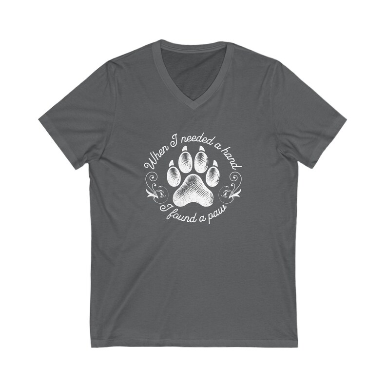 Paw Print V-Neck Tee: Animal Rescue Shirt, Pet Lover Gift image 6