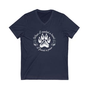 Paw Print V-Neck Tee: Animal Rescue Shirt, Pet Lover Gift image 4