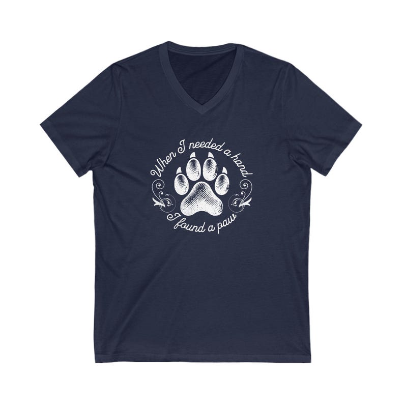 Paw Print V-Neck Tee: Animal Rescue Shirt, Pet Lover Gift image 4