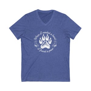 Paw Print V-Neck Tee: Animal Rescue Shirt, Pet Lover Gift image 3