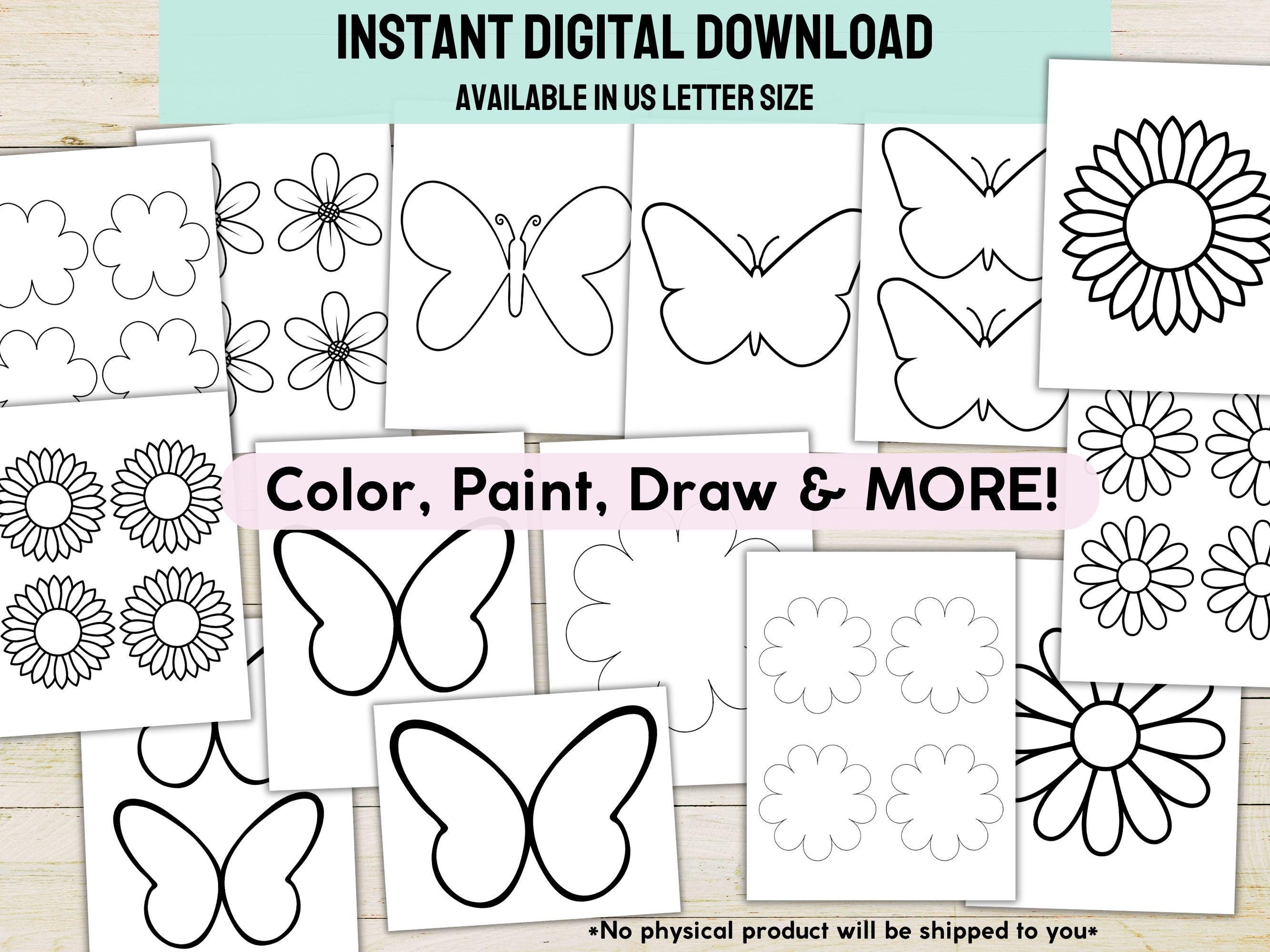 Spring Simple Printable Outlines for Kids Crafts, Easter Season ...