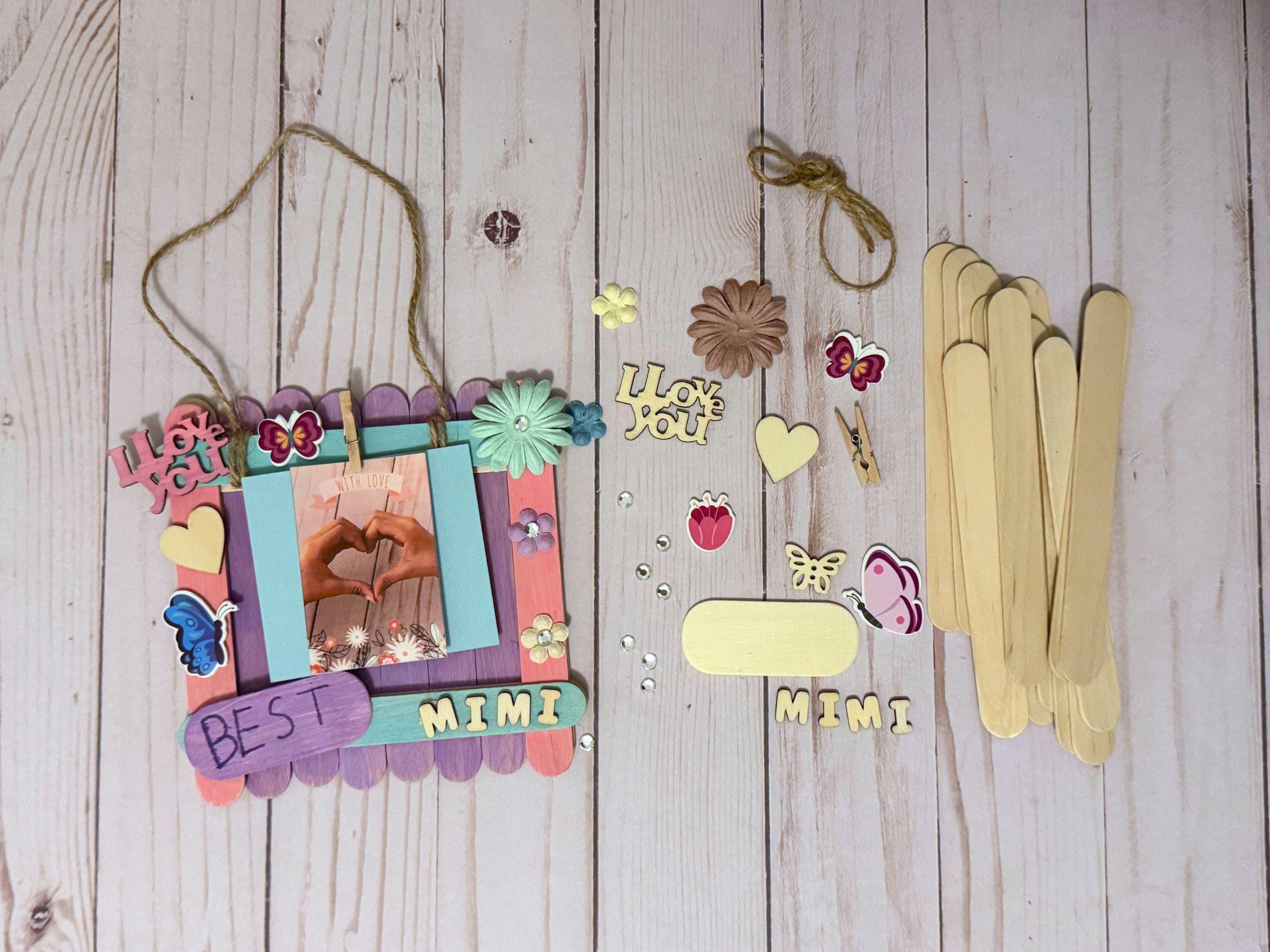 DIY Mimi Mother's Day Popsicle Stick Frame Kids Craft Kit, Unique…
