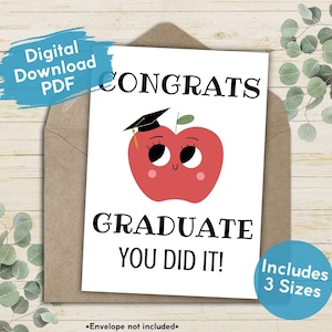 Carte de vœux pour diplômés imprimable, Carte de remise de diplômes, Carte de diplômés, Carte de remise de diplômes imprimable, Carte pour enfants diplômés, Carte de félicitations pour diplômés