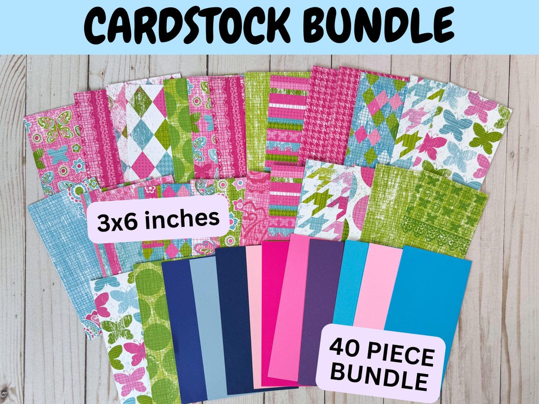 Cardstock Ribbon Paper Bright Glitter Cardstock Variety Paper Bundle, Scrapbooking Supply ...