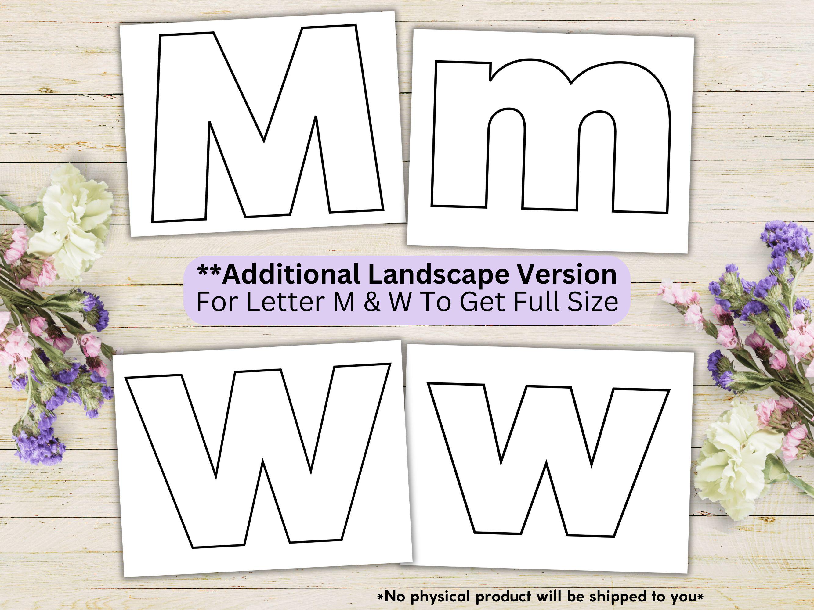 Large Alphabet Block Letters for Kids Crafts, Printable Uppercase and