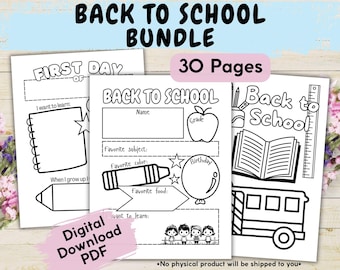 Back To School Questionnaire Printable Worksheet, First Day Of School Interview, Last Day Of School Review, Fun Classroom Introduction Pages
