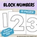 Extra Large Block Numbers for Kids Crafts, Printable Number Practice ...