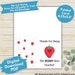 Berry Best Teacher Printable Thank You Card, Teacher Appreciated Thank ...