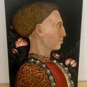 Portrait of Leonello d&#39;Este (Pisanello). Hand painted oil painting reproduction