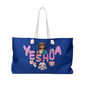 Yeshua Weekender Bag,Jesus Weekender Bag,Christian Women Weekender Bag,Cross Weekender Tote Bag,Cute Weekender Bag,Religious Gift to Her