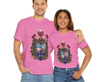Patriotisk USA-flagga, kristen troskonst-T-shirt