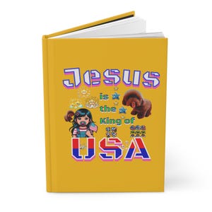 Cuaderno Patriot, Cuaderno de Tapa Dura de Jesús Yeshua, Cuaderno Cristiano, Cuaderno de Cruz, Cuaderno con la Bandera de Estados Unidos, Cuaderno con el Animal de Perro y Osito de Peluche