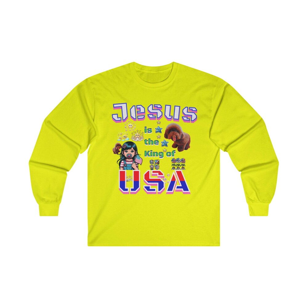 Usa American Flag Men/Women Long Sleeve,Teddy Bear Dog Long Sleeve,Jesus Long Sleeve Tee,Patriot Long Sleeve Tee,Christian Long Sleeve Tee Aurateestyle