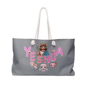 Yeshua Weekender Bag,Jesus Weekender Bag,Christian Women Weekender Bag,Cross Weekender Tote Bag,Cute Weekender Bag,Religious Gift to Her
