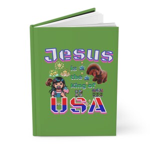 Cuaderno Patriot, Cuaderno de Tapa Dura de Jesús Yeshua, Cuaderno Cristiano, Cuaderno de Cruz, Cuaderno con la Bandera de Estados Unidos, Cuaderno con el Animal de Perro y Osito de Peluche
