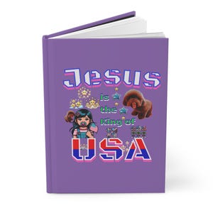 Cuaderno Patriot, Cuaderno de Tapa Dura de Jesús Yeshua, Cuaderno Cristiano, Cuaderno de Cruz, Cuaderno con la Bandera de Estados Unidos, Cuaderno con el Animal de Perro y Osito de Peluche