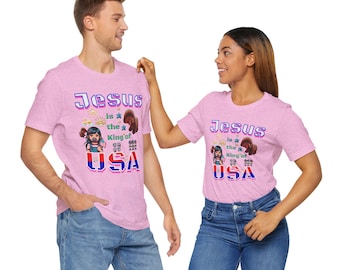 Jesus Is King USA Patriotic T-shirt